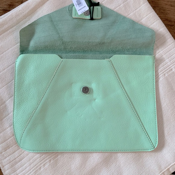 New Gap Genuine Leather Envelope Clutch - Picture 3 of 3